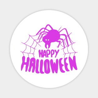 Happy Halloween Spider web pink Magnet